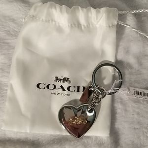 Coach silver and gold key chain